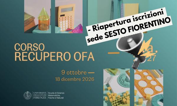 AGGIORNAMENTO Corso di recupero OFA 2026.