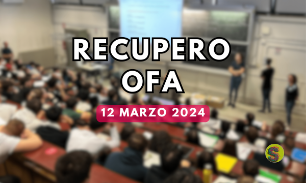 12 MARZO 2024, PROVA RECUPERO OFA