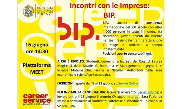 CAREER SERVICE - BIP 16 GIUGNO