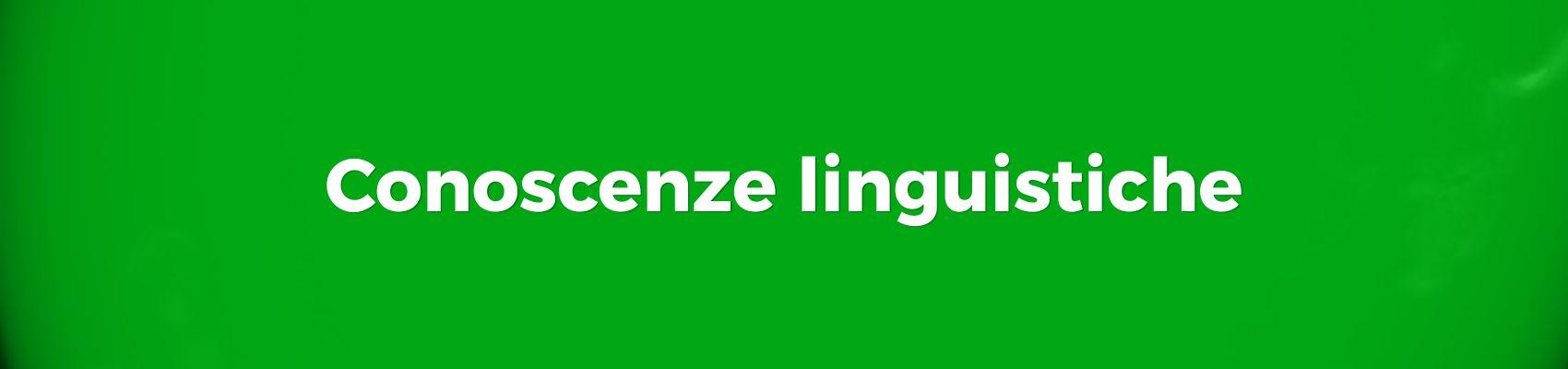 Conoscenze linguistiche